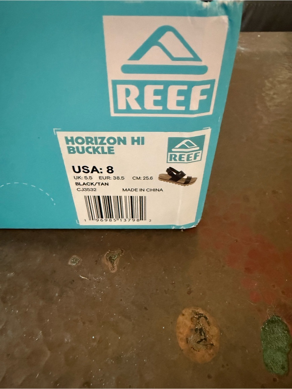 Reef Horizon Hi Buckle Sandals - Black/Tan